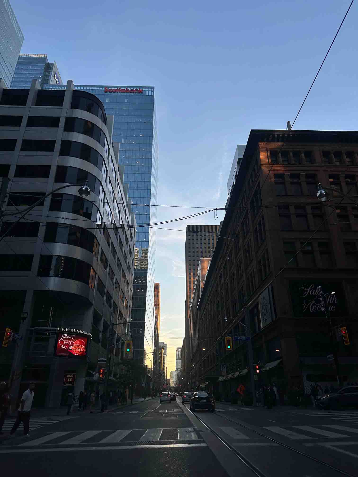 Toronto street, illustrating the pickup stage