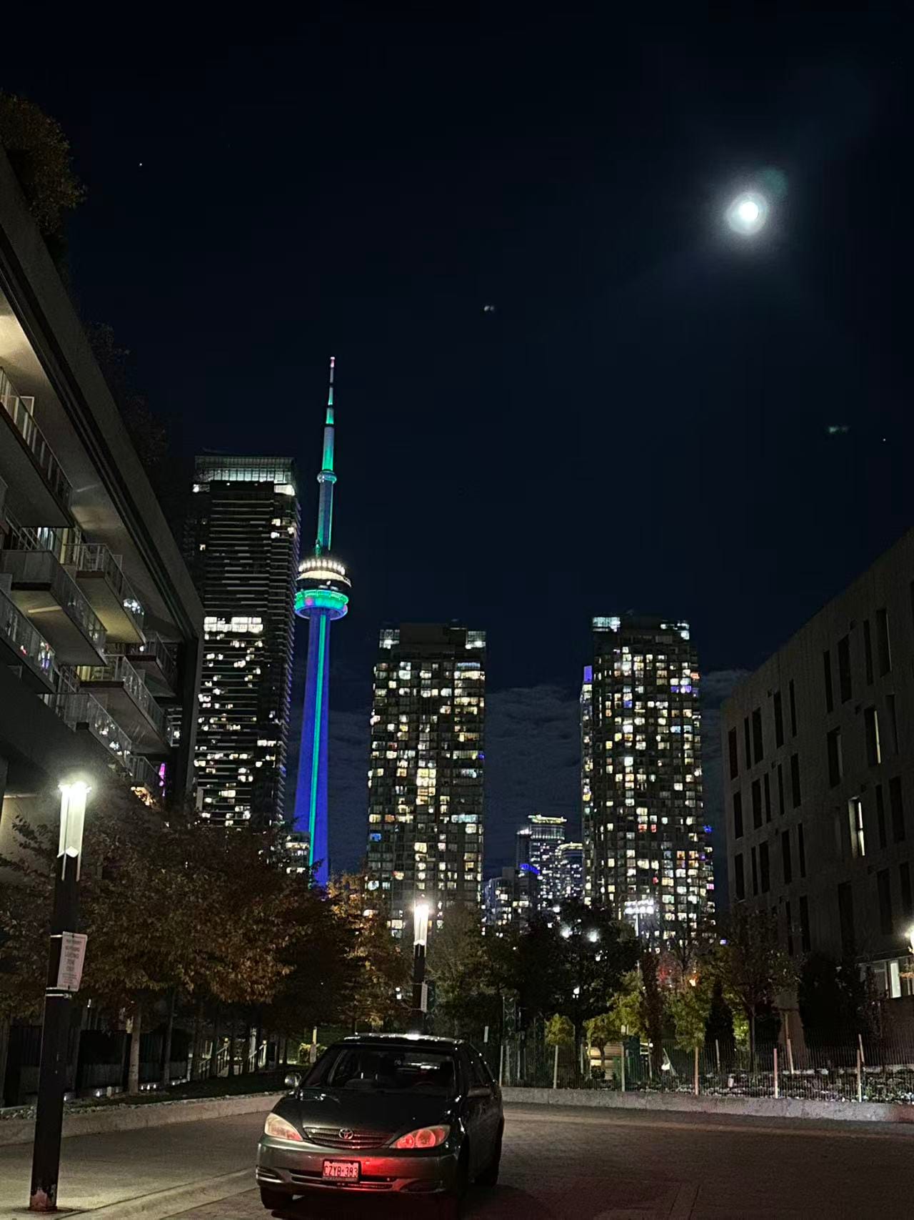 CN Tower seen from a nearby street