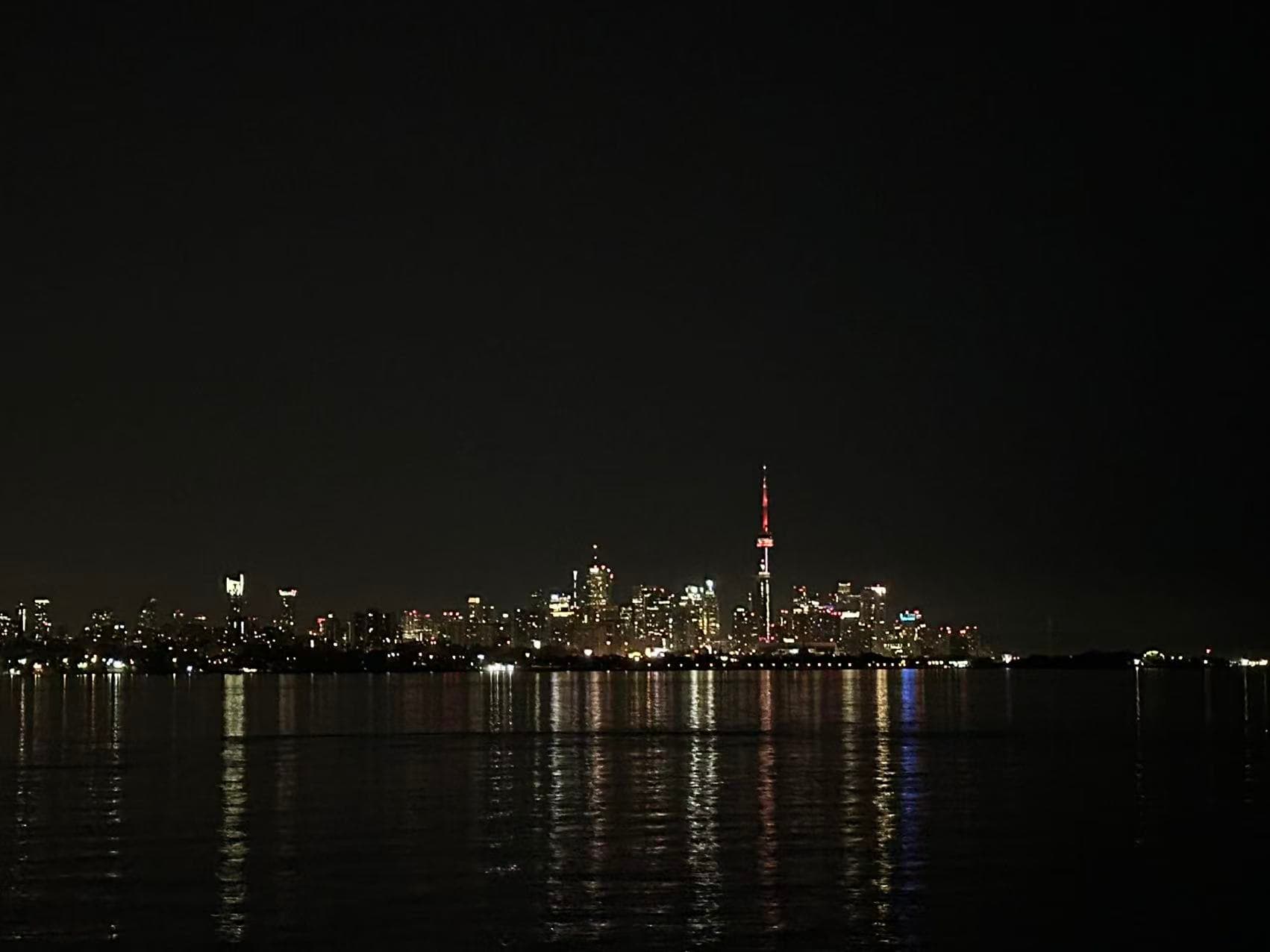 Toronto waterfront at night